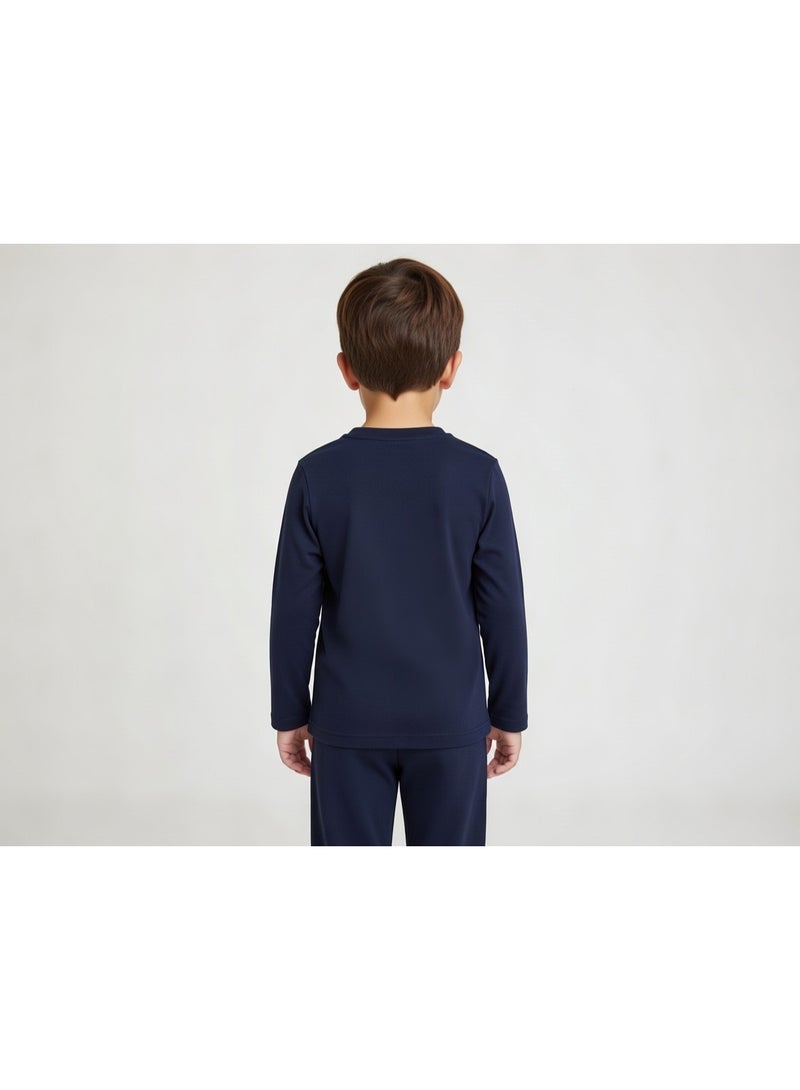 Spiderman | Boys Long Sleeve T-Shirt & Pant Set | Navy - Image 3